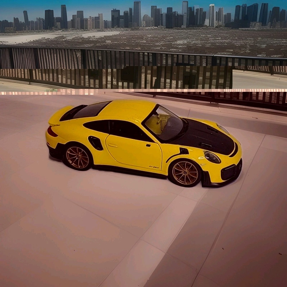 Maisto 2018 Porsche 911 GT2RS Diecast Model CarYELLOW 1:24 Scale No‎ Spoiler